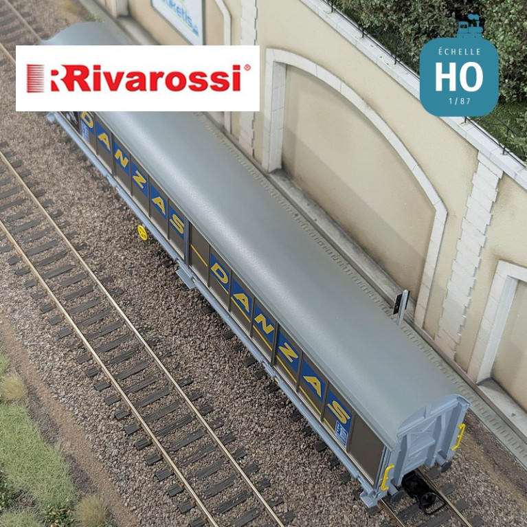 Wagon à parois coulissantes à bogies Habils "Danzas" SBB-CFF Ep V HO Rivarossi HR6649 - Maketis