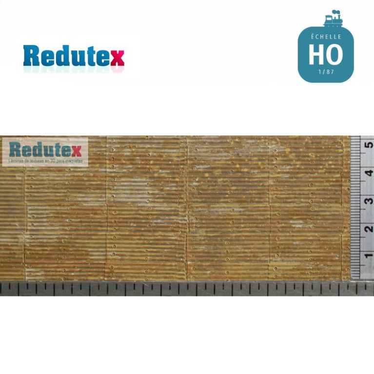 Bardage ondulé métal Oxydé HO (1/87) Redutex 087TI222 - Maketis Bardage ondulé métal Oxydé HO (1/87) Redutex 087TI222 - Maketis