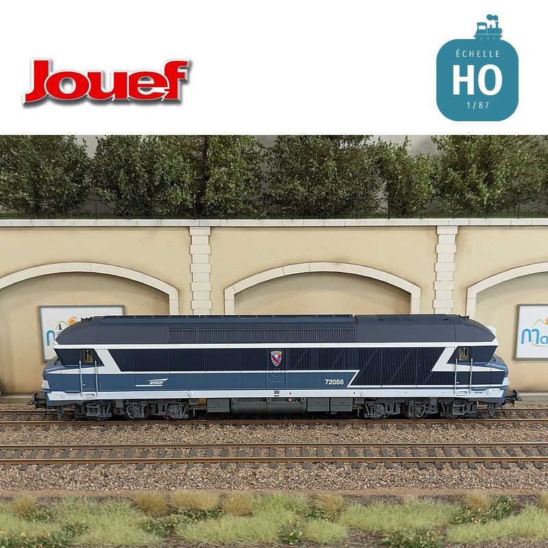 Locomotive diesel CC 72056 "La Bourboule" bleu logo Casquette SNCF Ep V Analogique HO Jouef HJ2621 - Maketis