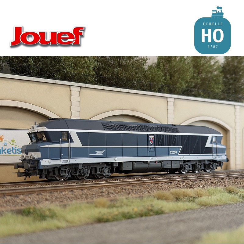 Locomotive diesel CC 72056 "La Bourboule" bleu logo Casquette SNCF Ep V Analogique HO Jouef HJ2621 - Maketis