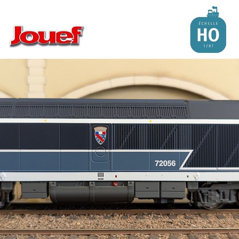 Locomotive diesel CC 72056 "La Bourboule" bleu logo Casquette SNCF Ep V Analogique HO Jouef HJ2621 - Maketis