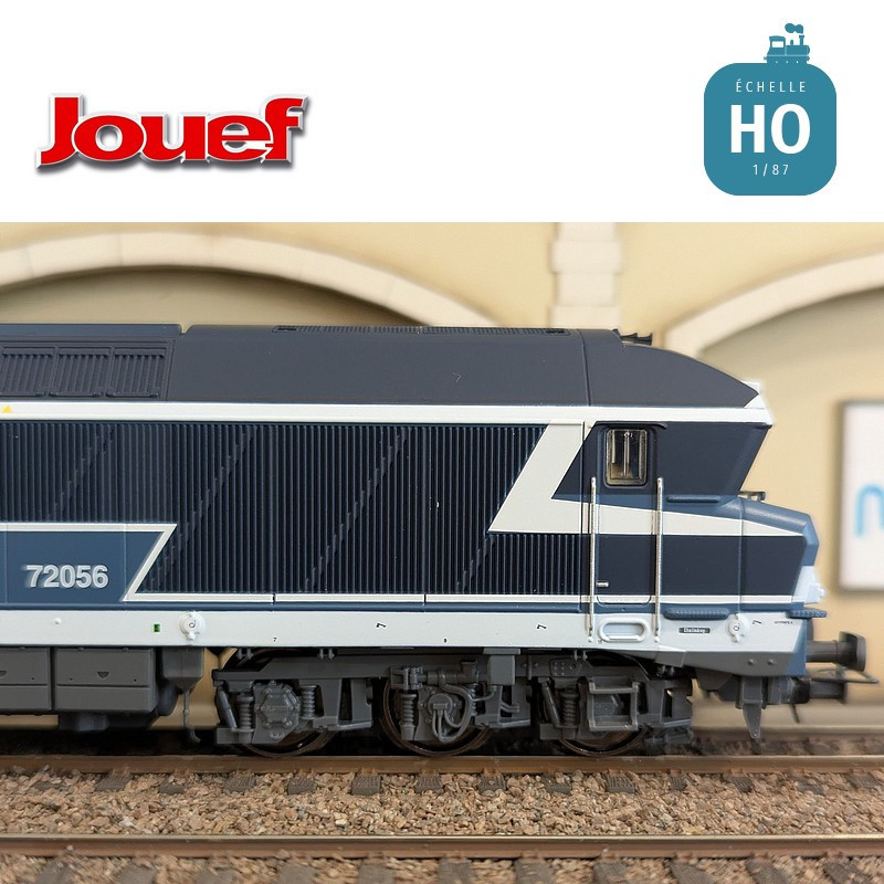 Locomotive diesel CC 72056 "La Bourboule" bleu logo Casquette SNCF Ep V Analogique HO Jouef HJ2621 - Maketis