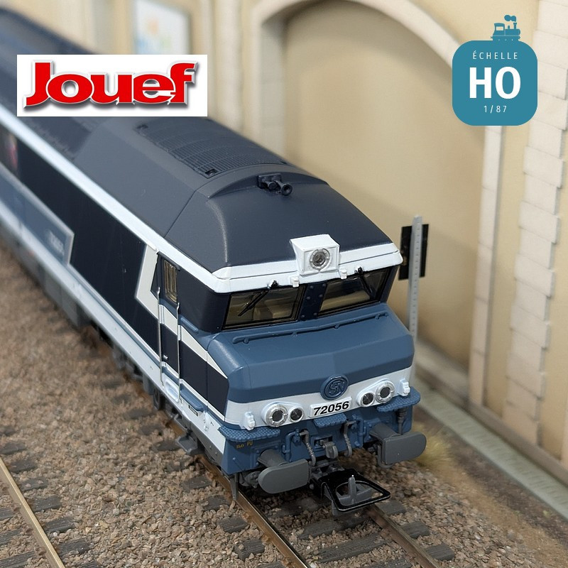 Locomotive diesel CC 72056 "La Bourboule" bleu logo Casquette SNCF Ep V Analogique HO Jouef HJ2621 - Maketis