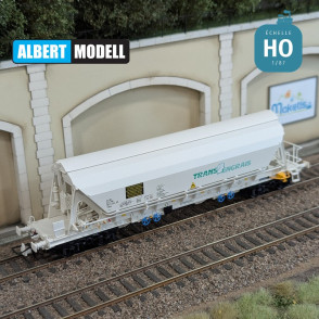 Wagon trémie T84 Tapps Trans Engrais bogies Y25 moulés France Wagons Ep VI HO Albert Modell 065317 - Maketis