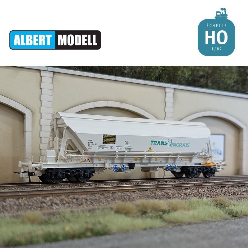 Wagon trémie T84 Tapps Trans Engrais bogies Y25 moulés France Wagons Ep VI HO Albert Modell 065317 - Maketis