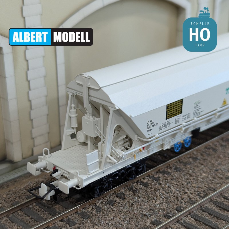 Wagon trémie T84 Tapps Trans Engrais bogies Y25 moulés France Wagons Ep VI HO Albert Modell 065317 - Maketis