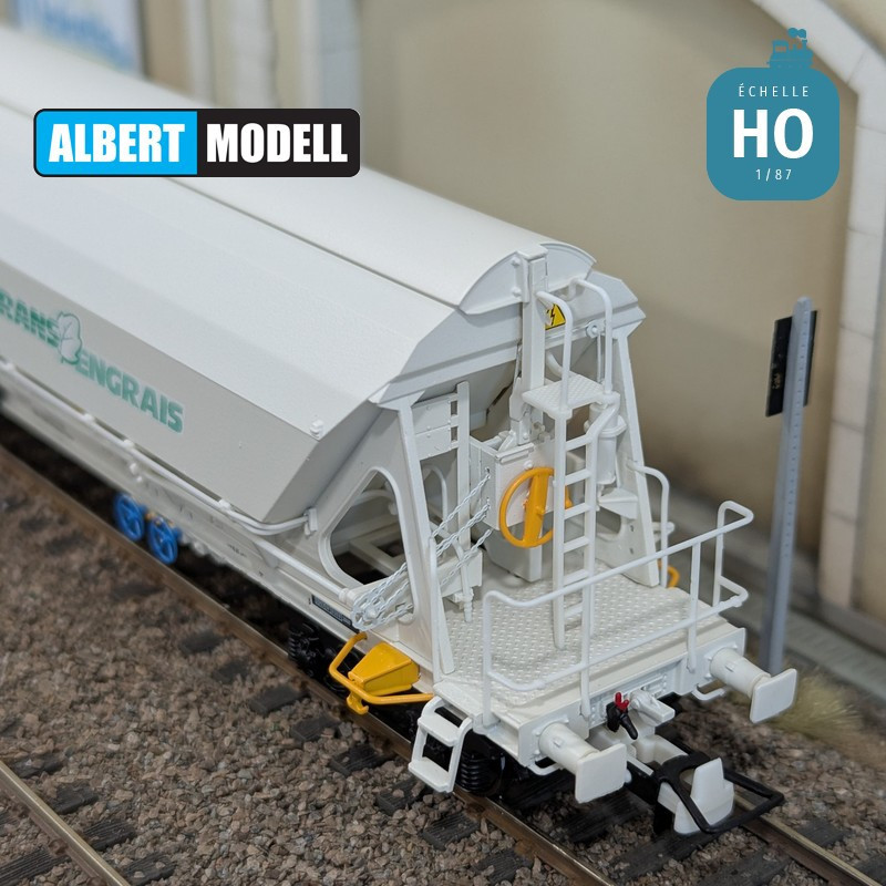Wagon trémie T84 Tapps Trans Engrais bogies Y25 moulés France Wagons Ep VI HO Albert Modell 065317 - Maketis