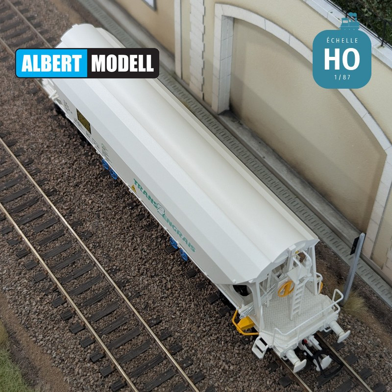 Wagon trémie T84 Tapps Trans Engrais bogies Y25 moulés France Wagons Ep VI HO Albert Modell 065317 - Maketis