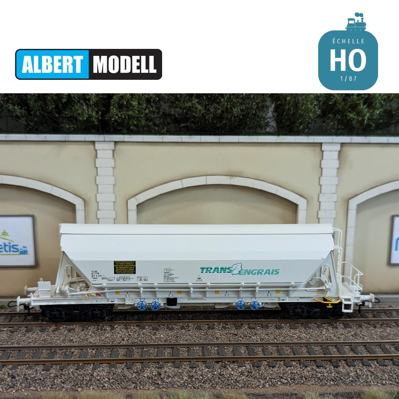 Wagon trémie T84 Tapps Trans Engrais bogies Y25 soudés France Wagons Ep VI HO Albert Modell 065318 - Maketis