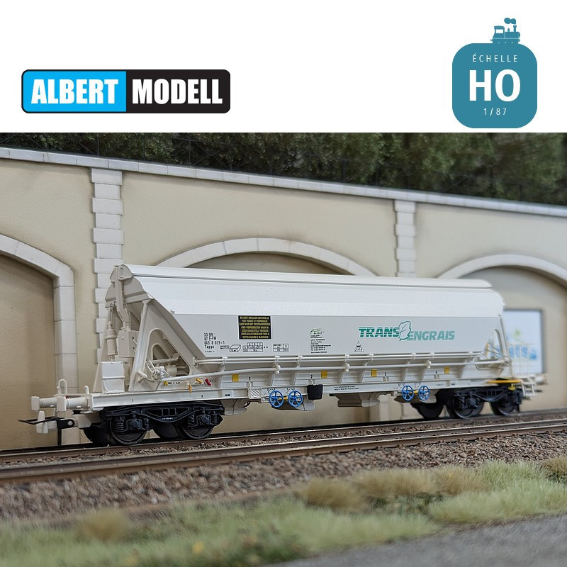 Wagon trémie T84 Tapps Trans Engrais bogies Y25 soudés France Wagons Ep VI HO Albert Modell 065318 - Maketis
