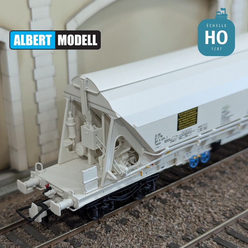 Wagon trémie T84 Tapps Trans Engrais bogies Y25 soudés France Wagons Ep VI HO Albert Modell 065318 - Maketis