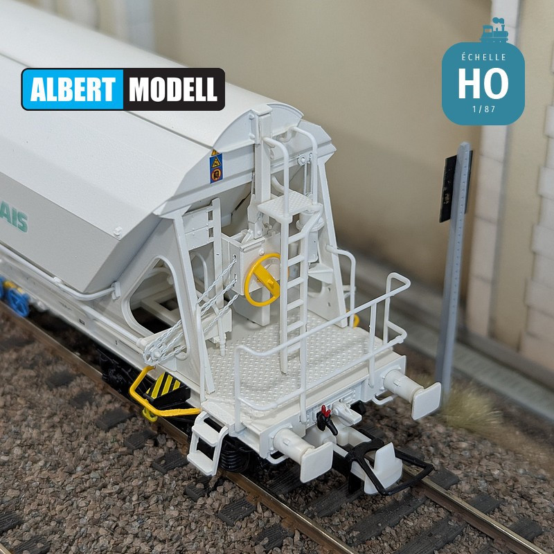 Wagon trémie T84 Tapps Trans Engrais bogies Y25 soudés France Wagons Ep VI HO Albert Modell 065318 - Maketis