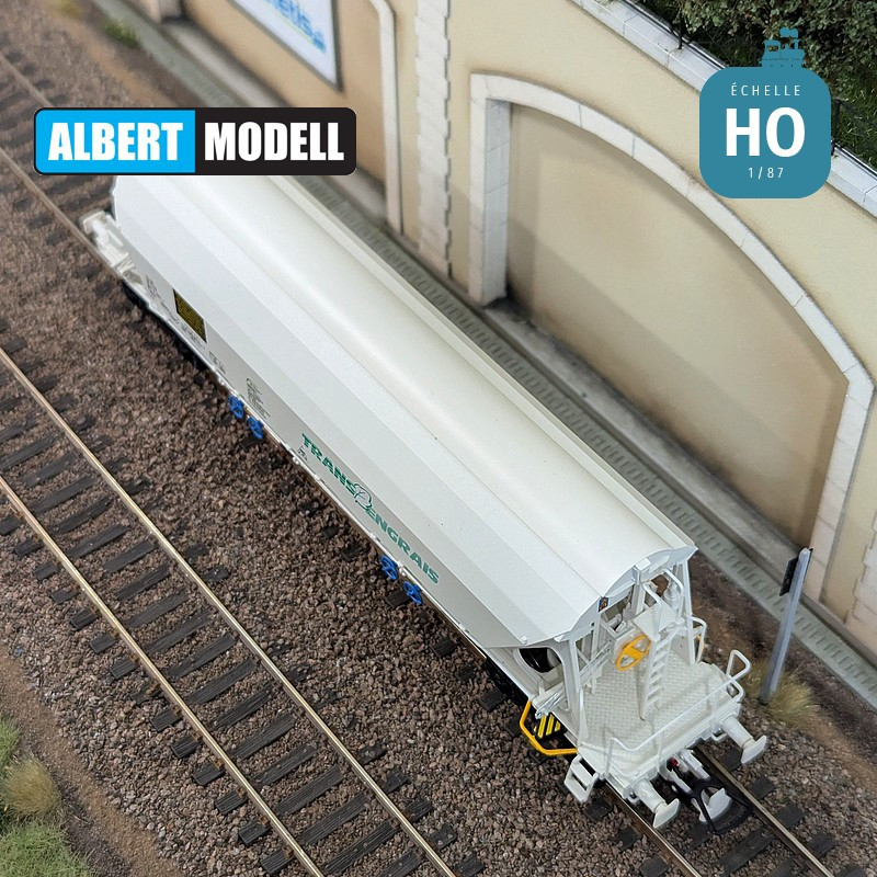 Wagon trémie T84 Tapps Trans Engrais bogies Y25 soudés France Wagons Ep VI HO Albert Modell 065318 - Maketis