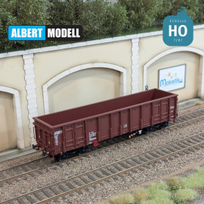 Wagon tombereau à bogies Eas brun UIC Nacco Ep VI HO Albert Modell 542042 - Maketis