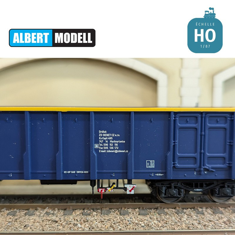 Wagon tombereau à bogies Eas bleu AXbenet Ep VI HO Albert Modell 596013 - Maketis