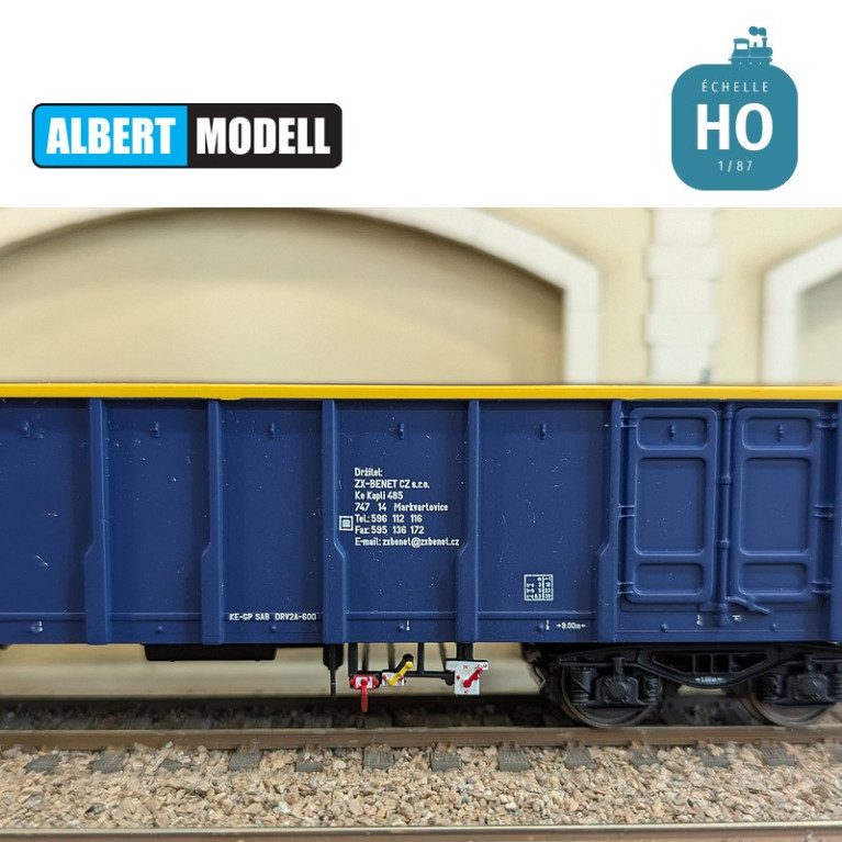 Wagon tombereau à bogies Eas bleu AXbenet Ep VI HO Albert Modell 596013 - Maketis