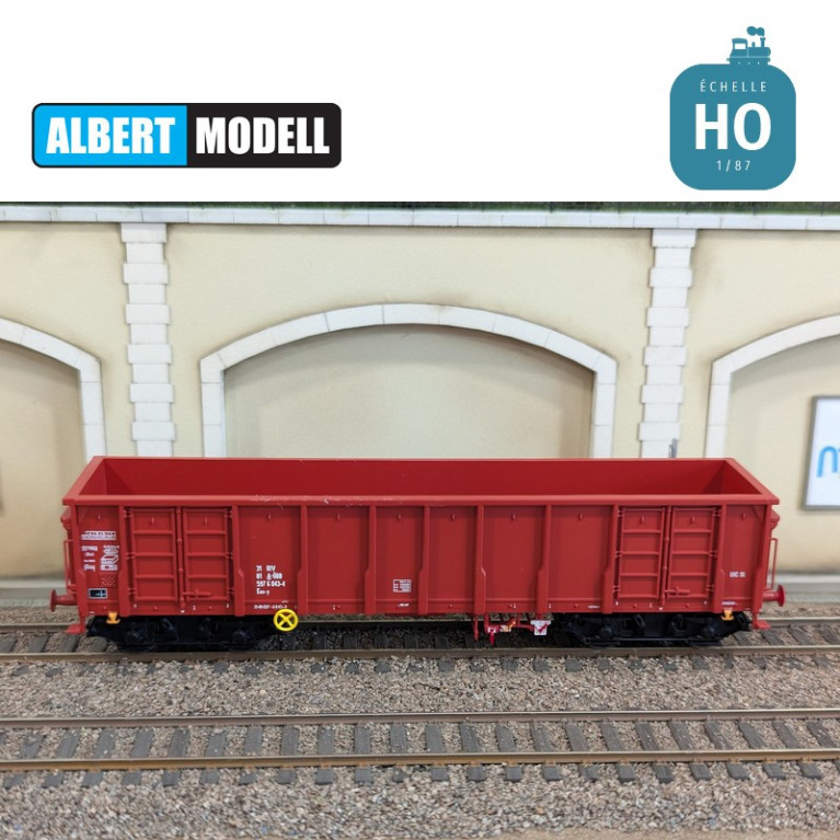 Wagon tombereau à bogies Eas-y rouge ÖBB Ep VI HO Albert Modell 597047 - Maketis Wagon tombereau à bogies Eas-y rouge ÖBB Ep VI HO Albert Modell 597047 - Maketis
