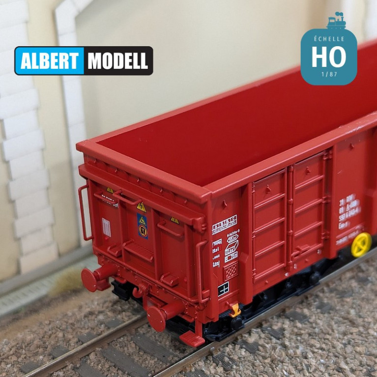 Wagon tombereau à bogies Eas-y rouge ÖBB Ep VI HO Albert Modell 597047 - Maketis Wagon tombereau à bogies Eas-y rouge ÖBB Ep VI HO Albert Modell 597047 - Maketis