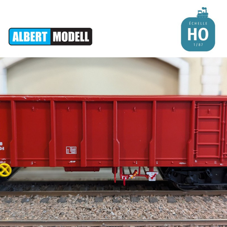 Wagon tombereau à bogies Eas-y rouge ÖBB Ep VI HO Albert Modell 597047 - Maketis Wagon tombereau à bogies Eas-y rouge ÖBB Ep VI HO Albert Modell 597047 - Maketis