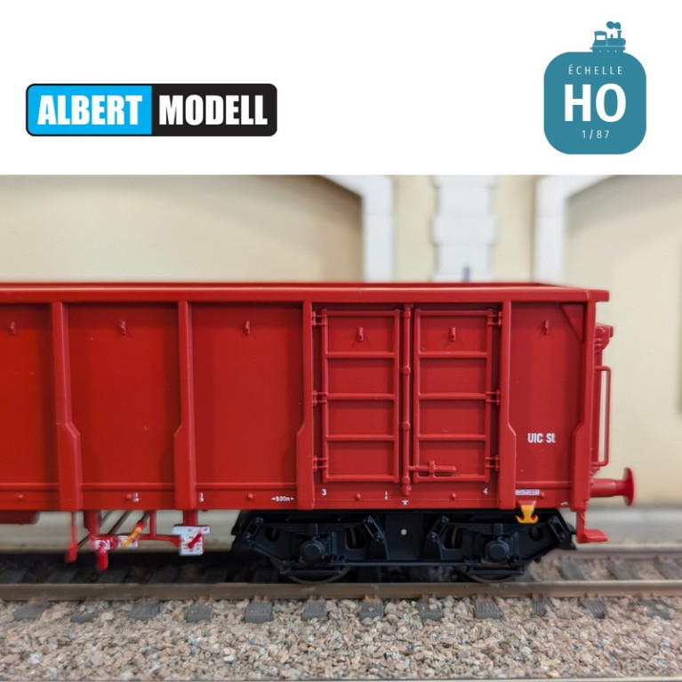 Wagon tombereau à bogies Eas-y rouge ÖBB Ep VI HO Albert Modell 597047 - Maketis Wagon tombereau à bogies Eas-y rouge ÖBB Ep VI HO Albert Modell 597047 - Maketis