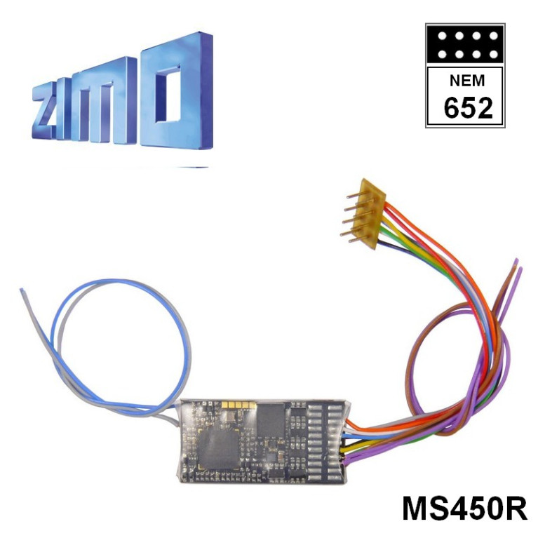 Zimo DCC Sound Kit for locomotive 030TU Chrezo MS450R, 8-pin NEM652 - Maketis