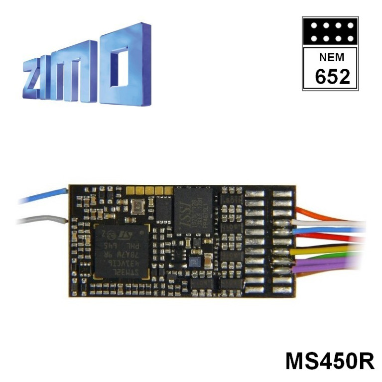 Zimo DCC Sound Kit for locomotive 030TU Chrezo MS450R, 8-pin NEM652 - Maketis