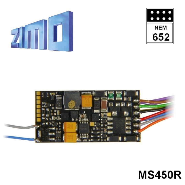 Zimo DCC Sound Kit for locomotive 030TU Chrezo MS450R, 8-pin NEM652 - Maketis
