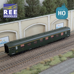 Voiture DEV AO Courte A8 U53 vert SNCF EP III HO REE VB-391 - Maketis