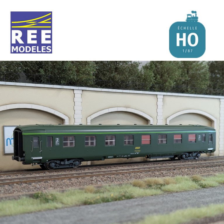 Voiture DEV AO Courte B8 ex-A8 U53 vert SNCF EP IV-V HO REE VB-397 - Maketis