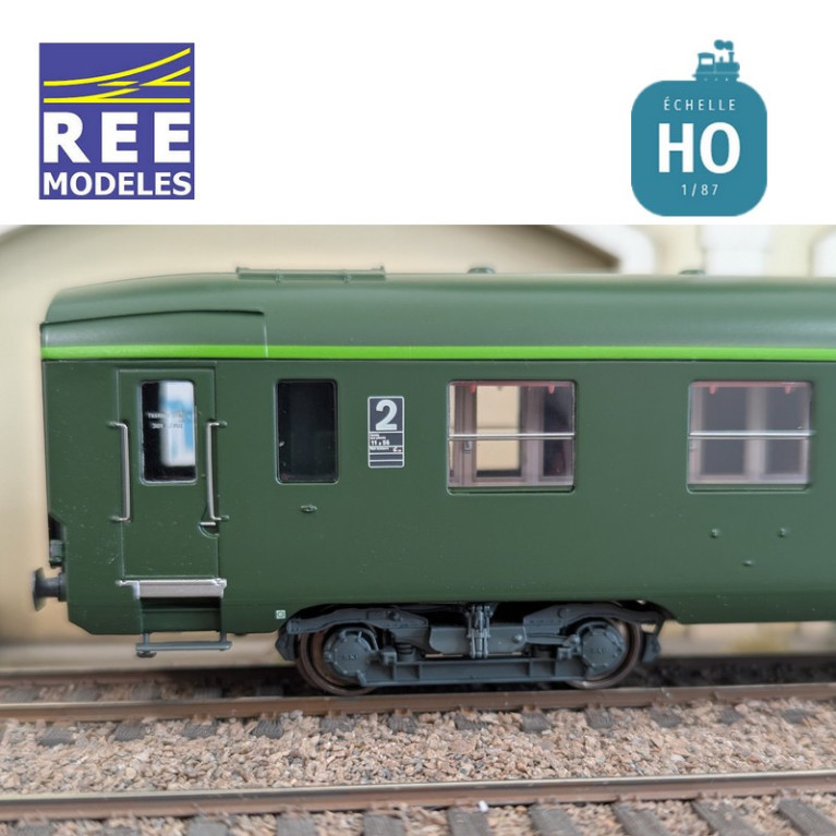 Voiture DEV AO Courte B8 ex-A8 U53 vert SNCF EP IV-V HO REE VB-397 - Maketis