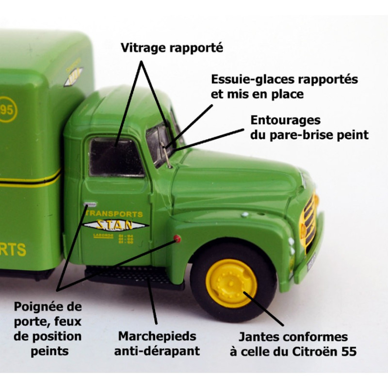 Citroën 55 fourgon Transport Stan HO Route 87 Haxo Modèle RO1007 - Maketis