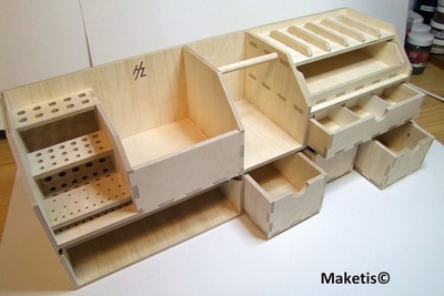 Construction de l'organiseur 1 Organiseur d'Atelier WM1 - Maketis