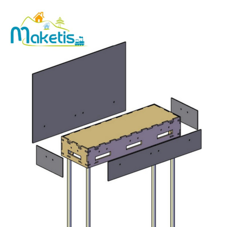 Nouveau module en bois faible profondeur Easy Module Maketis