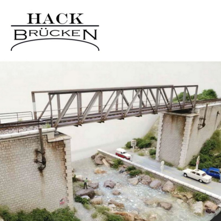 Brücken-Widerlager und Brückenlager Ergänzung des Stahlbrückens H0 Hack Brücken